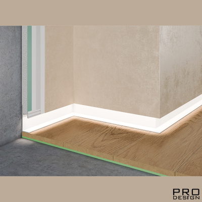 Теневой плинтус скрытого монтажа Pro Design 7210 Белый муар