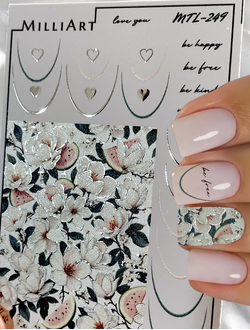 Слайдер-дизайн MilliArt Nails Металл MTL-249