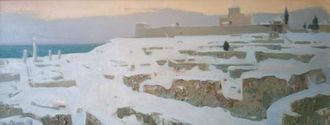 Картина «Снег выпал. Утро» 2008-2020 год Шипилин И.Н.