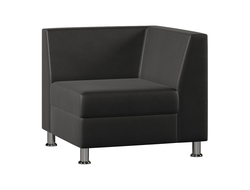 Модуль Everprof Monro с подлокотником одноместный левый Экокожа Черный