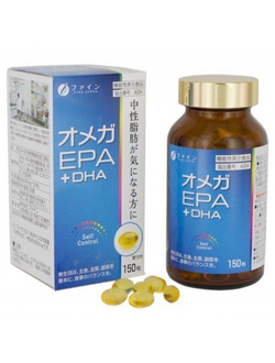 Комплекс Омега-3 EPA + DHA для укрепления иммунной и кровеносной системы Fine Japan Omega EPA + DHA 25 дней