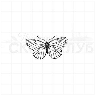 Штамп стилизованная бабочка капустница