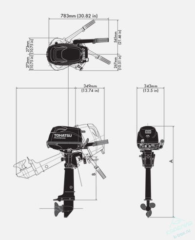 Лодочный мотор Tohatsu MFS6DSS