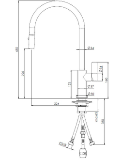 Смеситель Reginox Japura Black K1015K