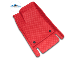 Коврики Люкс 3D красная экокожа и красная отстрочка