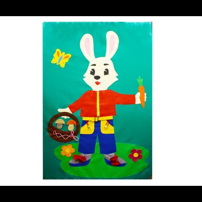 Мягкий элемент «Зайка»,дидактическое панно