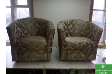 Обивка двух кресел шенилл
