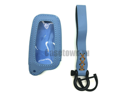 Синий чехол на ключ Тойота Ленд Крузер 200 "Freedom"