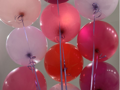 Шары малиновый, фуксия, розовый, лаванда 10 шт под потолок