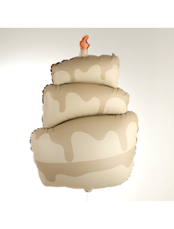 Шар Торт бежевый сатин 94см 1шт