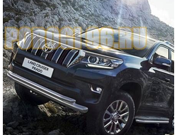 Защита переднего бампера d76+57 Toyota Land Cruiser Prado 150 (2017-...)
