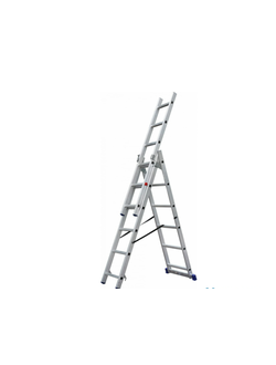 Лестница алюминиевая трёхсекционная 9 ступеней, SMARTY/SN011-309