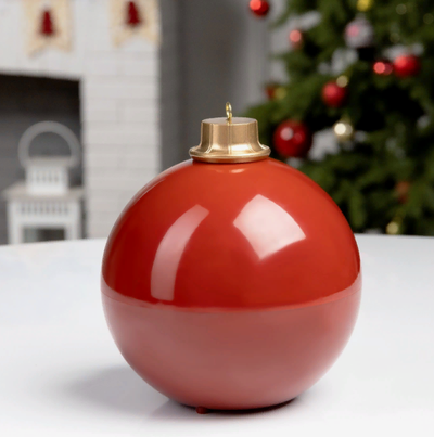 Новогодний светильник с музыкой в виде Ёлочного шара «Дети у костра», 16 × 13 × 16 см