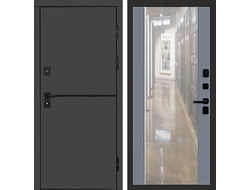 Дверь входная Тренд Графит с зеркалом