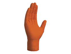 Перчатки нитриловые одноразовые INTECH р-р XL оранжевые (50пар)
