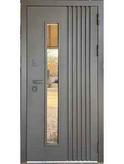 Входная Дверь Рейка Стеклопакет Термо муар 8019