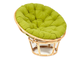 КРЕСЛО PAPASAN ECO P115-1/SP STD c подушкой, ремешками натуральный, флок олива