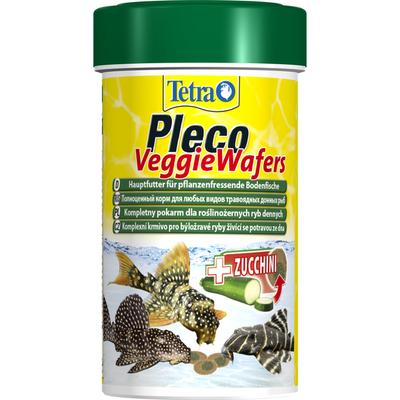 Tetra Pleco Veggie Waffers корм с цукини для донных рыб 250 мл