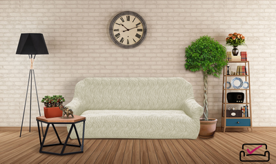 Чехол на 2х местный диван Жаккард Волна Шампань. Россия