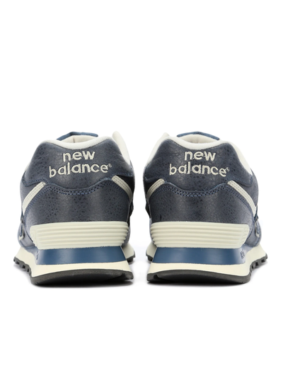 New Balance 574 Leather White Blue