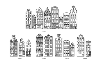ФП штамп "Голландские домики с подъемником"