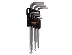 Набор Г-образных шестигранников 1,5-10 мм, с шаровым окончанием, 9 предметов AFFIX AF06100109