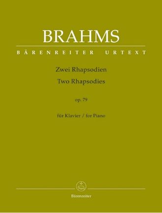 Brahms, Johannes Two Rhapsodies for Piano op. 79