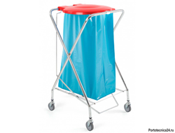 Тележка хромированная Filmop с держателем для мусорного мешка