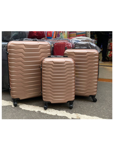 Комплект из 3х чемоданов Корона Самсон abs S,M,L Светло-коричневый