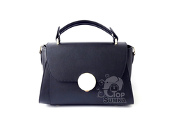 Итальянская кожаная сумка Emilia black saffiano