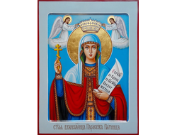 Парасковея (Параскева, Прасковья) Пятница, святая великомученица. Рукописная икона.