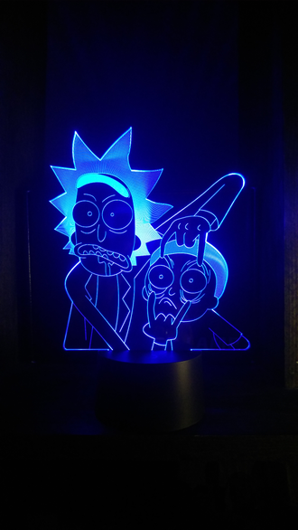 3d Lampa Nochnik Rik I Morti Kupit V Magazine Oh My Geek