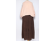 ЮБКА Бохо  "Вельвет ярусы" шоколад, бежевая до р.54