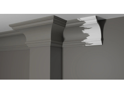 Потолочный плинтус DECOR-DIZAYN DD521, из дюрополимера, под покраску, ударопрочный, 2 метра