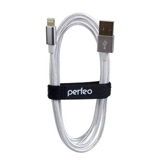 PERFEO Кабель для iPhone, USB - 8 PIN (Lightning), белый, длина 1 м (I4301)
