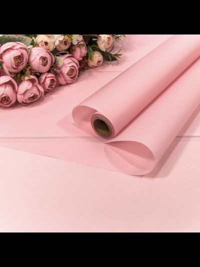 Пленка матовая в рулоне 50мкм (розовая), 58см*10м