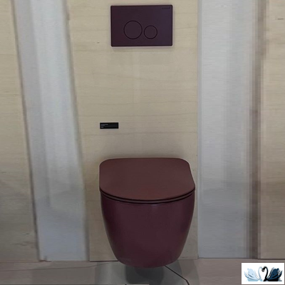 Чаша унитаза Creavit Free FE322-11BR00E-0000 подвесная, Берри, матовая. Безободковый смыв