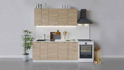 Композиция Модульной кухни ГРАНИТА дуб сонома