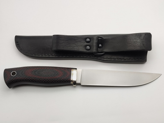 Нож Длинный Джек Эксперт N690 красно-черная микарта