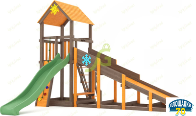 Всесезонная площадка IgraGrad С Tower со скалодромом SF2