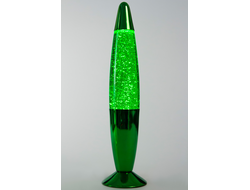 Лава лампа Зеленая блестки 35 см