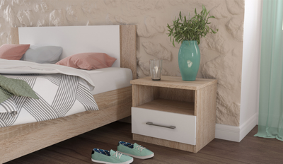 Тумба Аврора Белый+Сонома