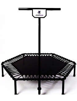 Фитнес батут для джампинга с ручкой JumpMan 135 см (черный)