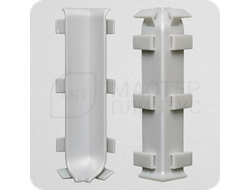 Угол внутренний для алюминиевого плинтуса ПЛ-60 Белый