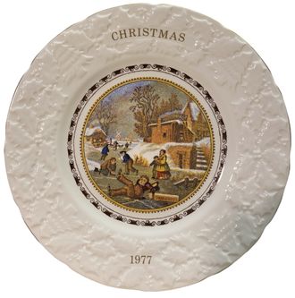 Рождественская тарелка 1977г. Coalport