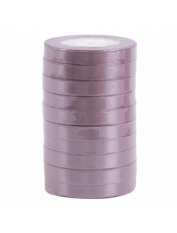 Лента атласная 1,2см*25ярд Пудровый 91