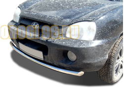 Защита переднего бампера (радиус) d53 для Hyundai Santa Fe Classic (2000-)