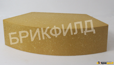 Кирпич облицовочный фигурный (5) "Колонна". Желтый. Кирпичный завод Брик Филд