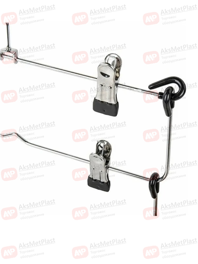 A004 Вешалка металлическая хромированная 4-х ярусная с прищепками