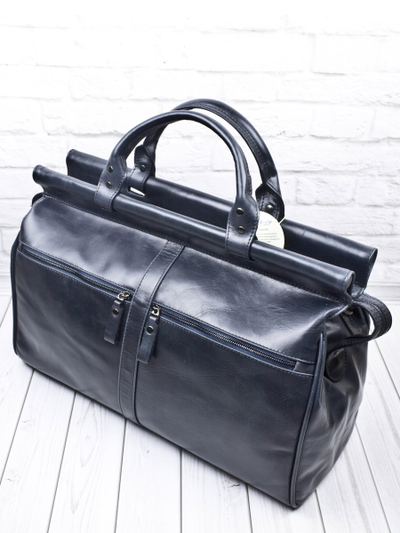 Кожаный саквояж Veano Premium blue (арт. 4004-54)